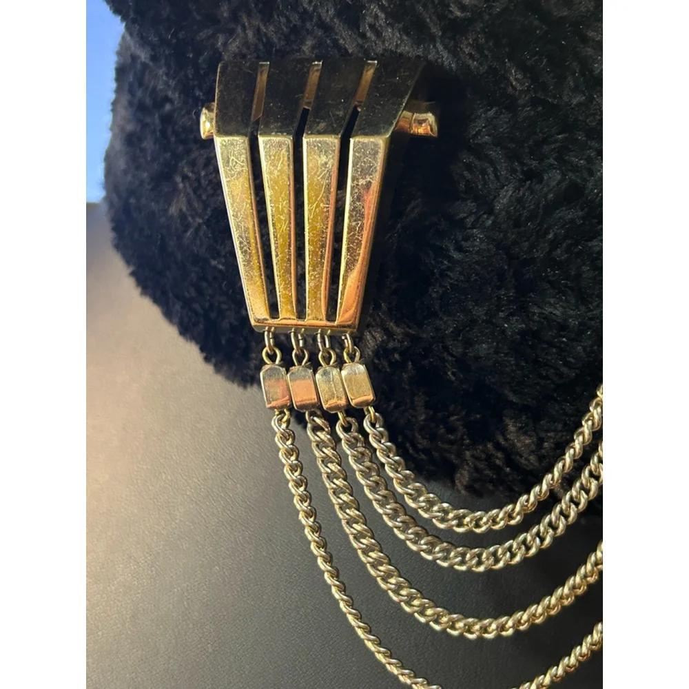 Monet Monet Gold Tone Chatelaine Duet Fur Clip - Picture 3 of 7